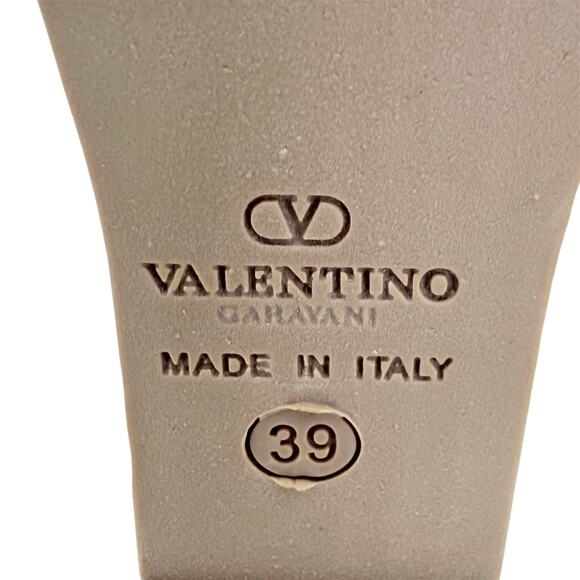 VALENTINO GARAVANI Mesh Lace Leather Espadrille Wedge EU 39 US 9 Platform Sandal - Picture 9 of 12